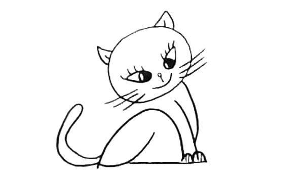 可爱的小猫咪简笔画