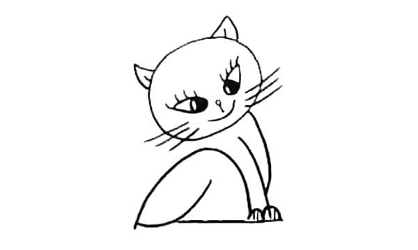 可爱的小猫咪简笔画
