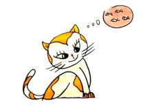 一步步学画可爱的小花猫简笔画教程