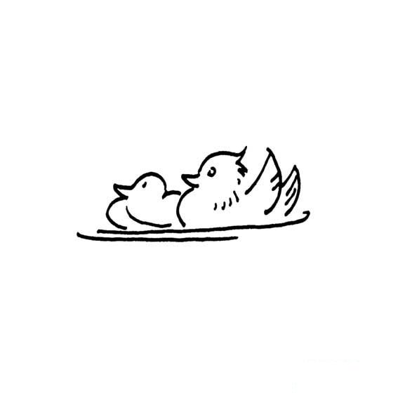 一对鸳鸯的简单画法