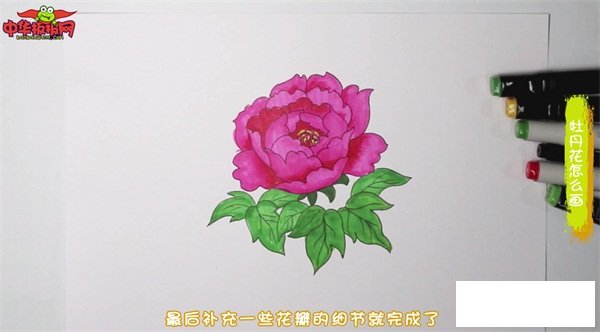 牡丹花怎么画