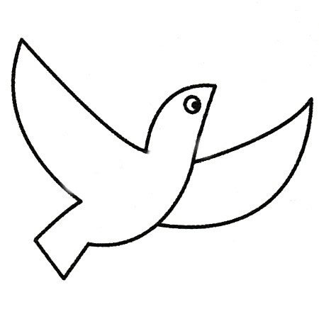 鸽子简笔画