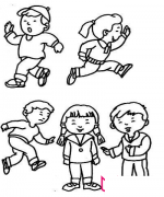 人物动势图片儿童简笔画画法组图