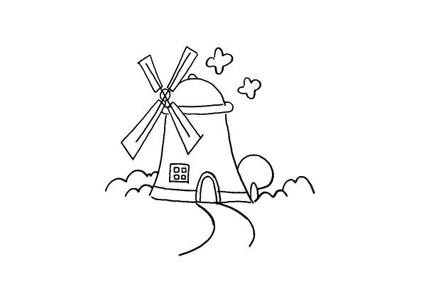 大风车简笔画
