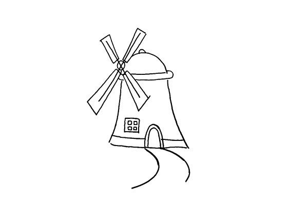 大风车简笔画