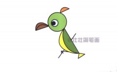 鹦鹉简笔画画法_怎么画鹦鹉的简笔画