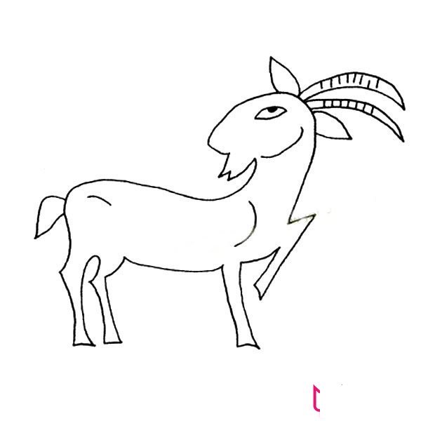 动物简笔画大全，山羊简笔画