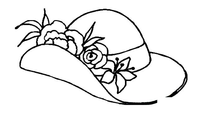 女士帽子简笔画图片