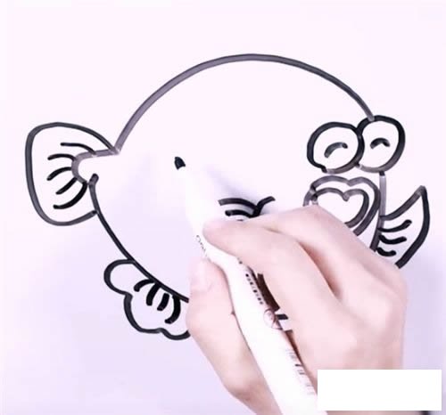 河豚鱼简笔画