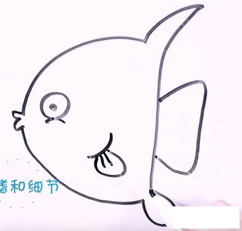 简笔画热带鱼的画法 热带鱼简笔画步骤图片