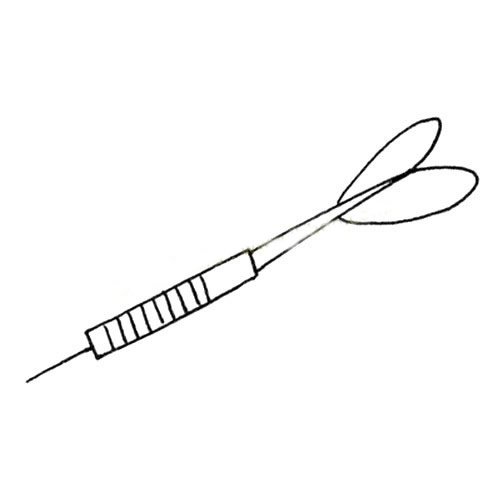简单的画一支飞镖简笔画