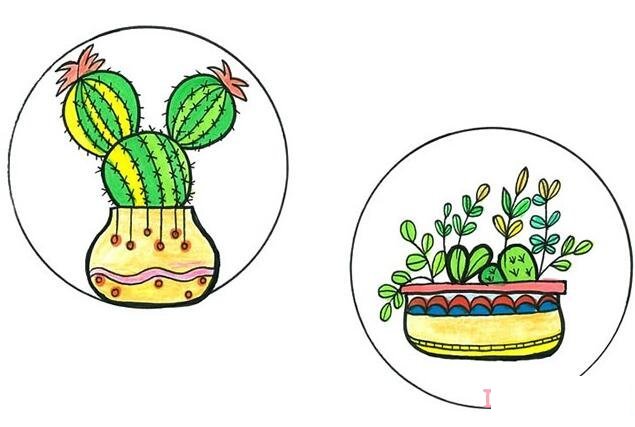  盆栽绿植怎么画简单_盆栽简笔画图片