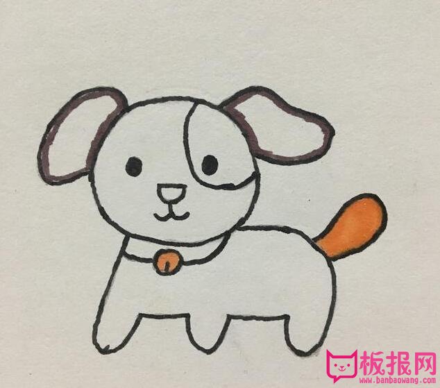 可爱的小狗简笔画，迎接2018狗年到来
