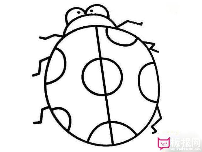 幼儿动物简笔画大全，七星瓢虫简笔画