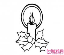 感恩节儿童简笔画图片，感恩节蜡烛简笔画
