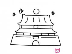 漂亮的风景简笔画图片，北京天安门