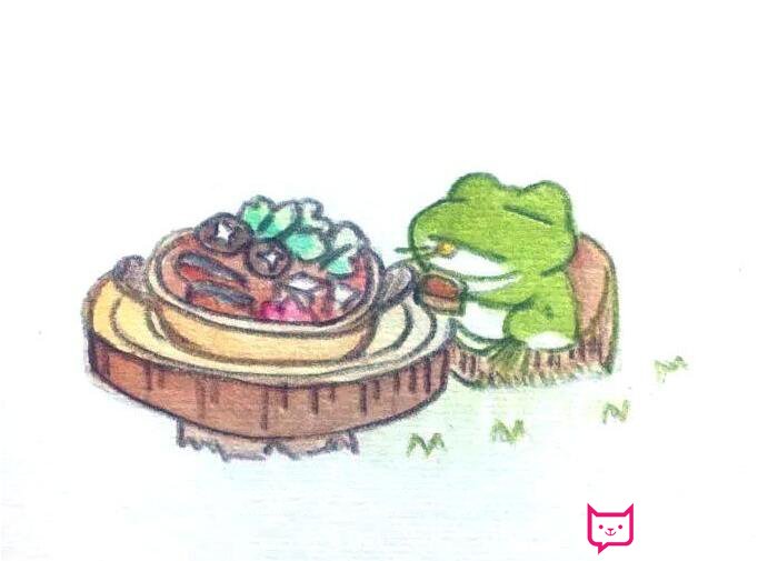 旅行青蛙简笔画图片，佛系青蛙怎么画