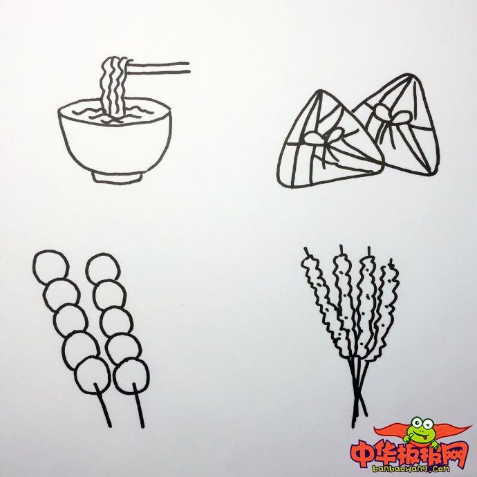 美食怎么画简笔画图片，食物简笔画图片大全