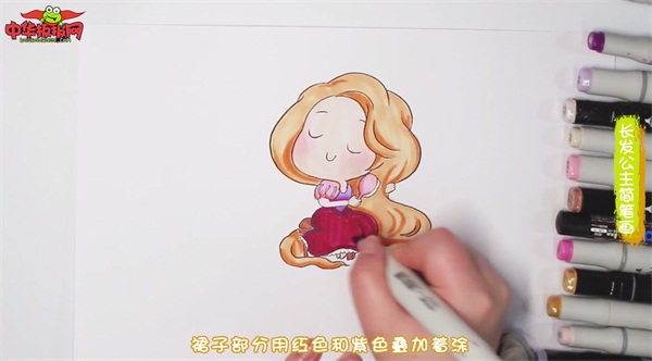 长发公主简笔画