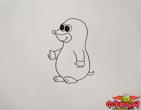 小鼹鼠简笔画教程