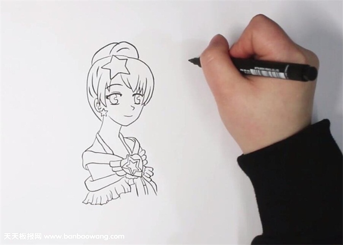 贝贝和雅雅简笔画