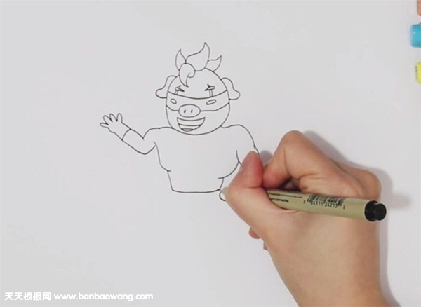 猪猪侠超人强简笔画