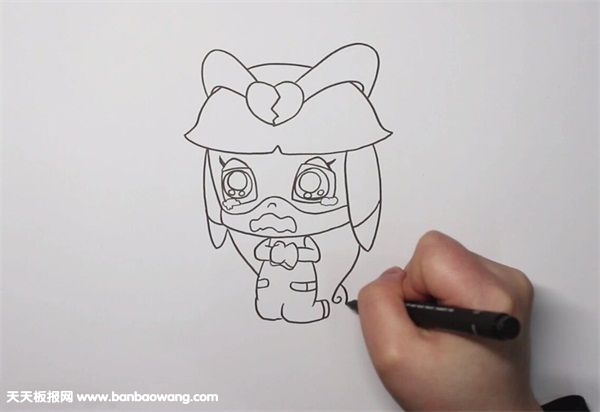 伤心超人简笔画