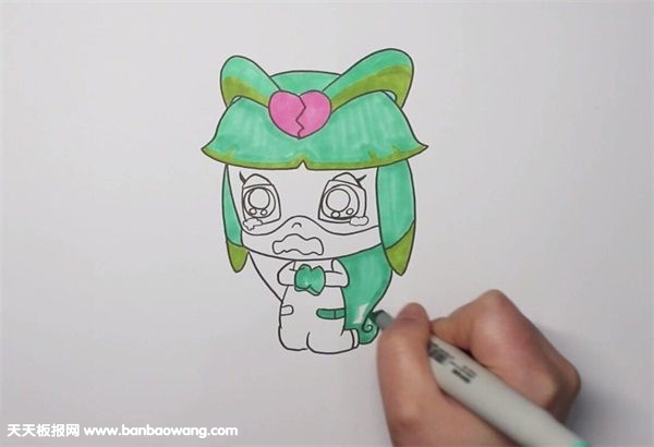 伤心超人简笔画