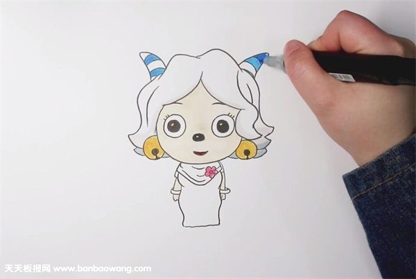 丽羊羊简笔画