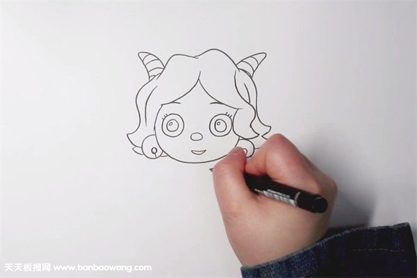 丽羊羊简笔画