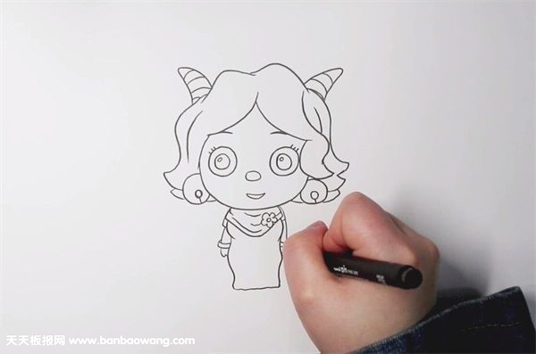 丽羊羊简笔画