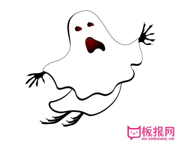 史上最全万圣节幽灵简笔画大全，可爱又恐怖的幽灵