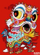 中国舞龙儿童画，中国风儿童画图片