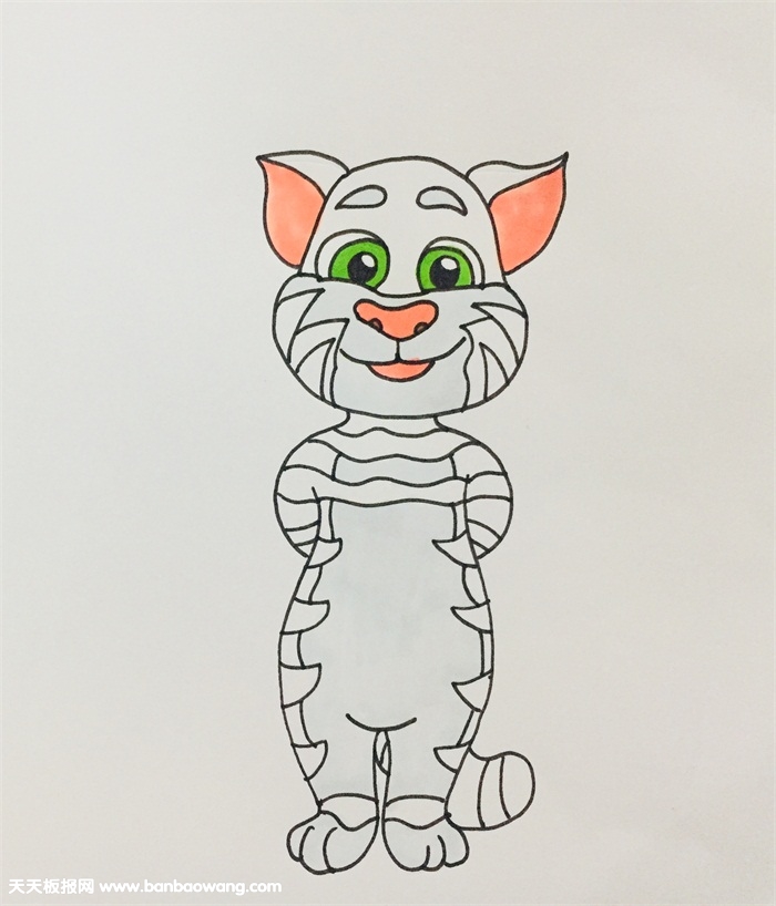 会说话的汤姆猫怎么画