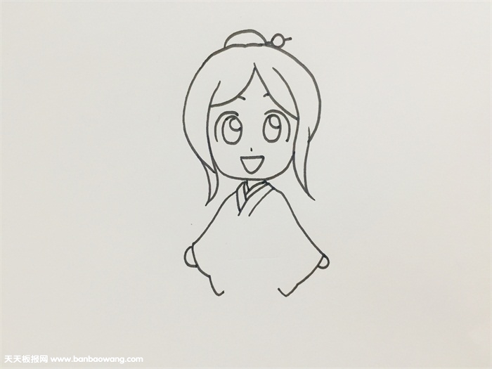 漫画和服怎么画