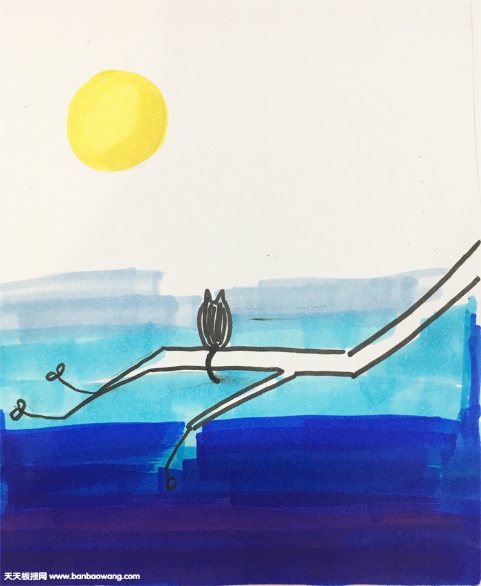 用马克笔画星空步骤