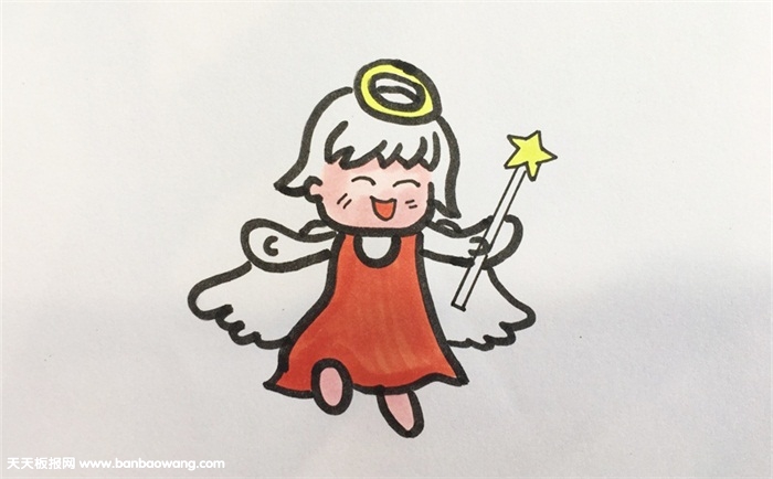 小天使怎么画