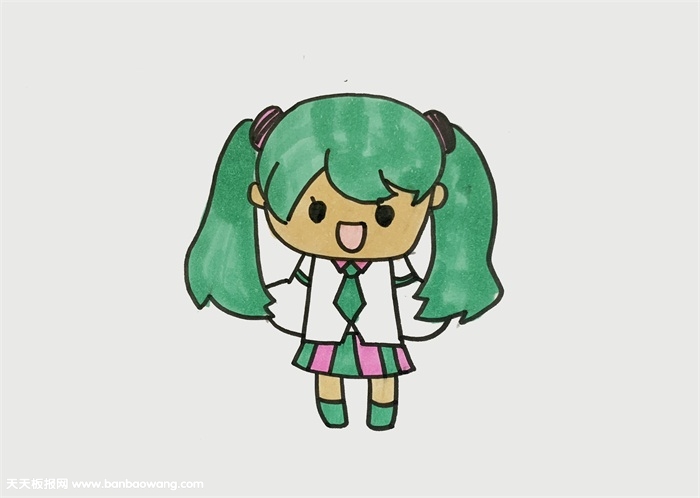 初音怎么画