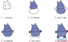 小河马简笔画画法_怎么画小河马的简笔画